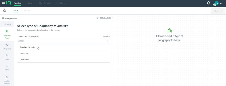 Run queries on geographic areas 