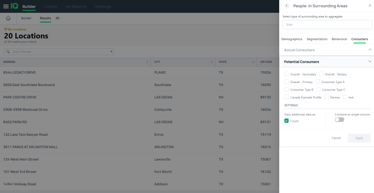 Location Query Data Appends