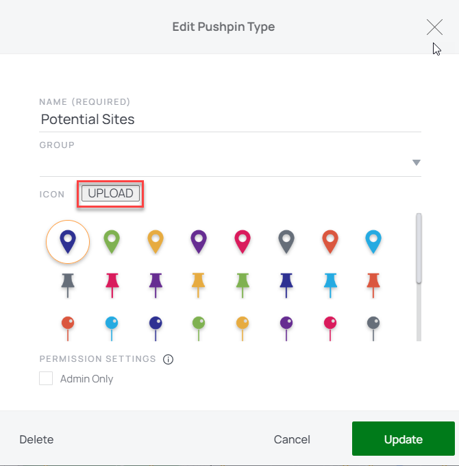 Add logos to pushpins to customize your maps