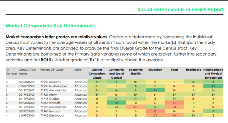 Social Determinants of Health Report